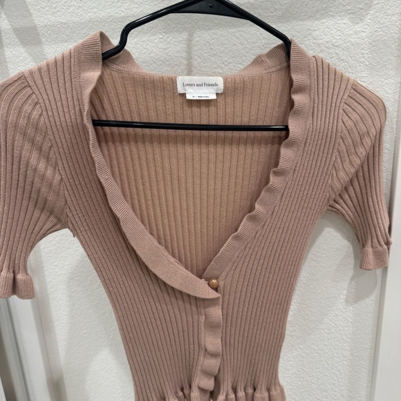 Carissa Ruffle Sweater in Nude - Picture 3 of 5